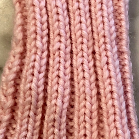 GAP pink and white stripe knit mittens with sequin - Picture 7 of 7